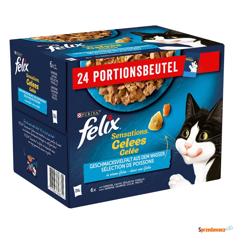 Felix Sensations w saszetkach, 24 x 85 g - Rybna... - Karmy dla kotów - Czeladź