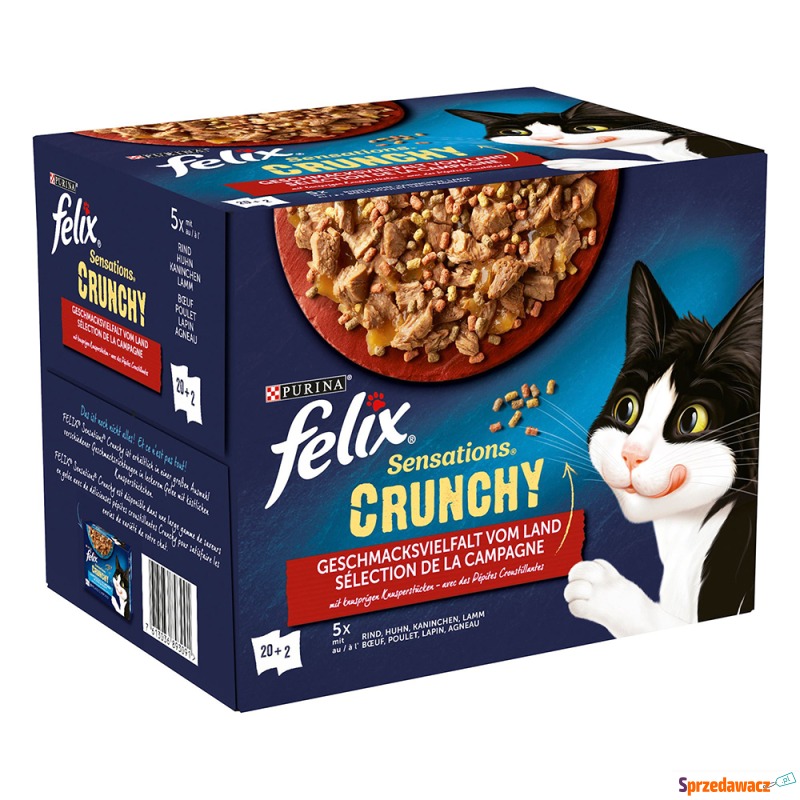 Felix Sensations Crunchy Crumbles z posypką, w... - Karmy dla kotów - Tarnobrzeg