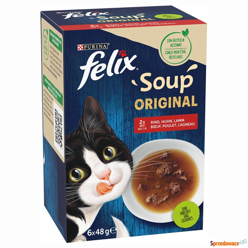 Felix Soup - Wiejskie smaki, 6 x 48 g - Przysmaki dla kotów - Bydgoszcz