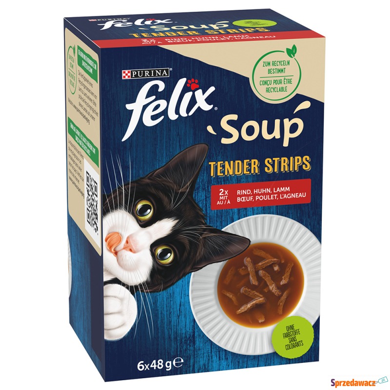 Felix Soup Filet, 6 x 48 g - Wiejskie smaki, 18... - Przysmaki dla kotów - Konin