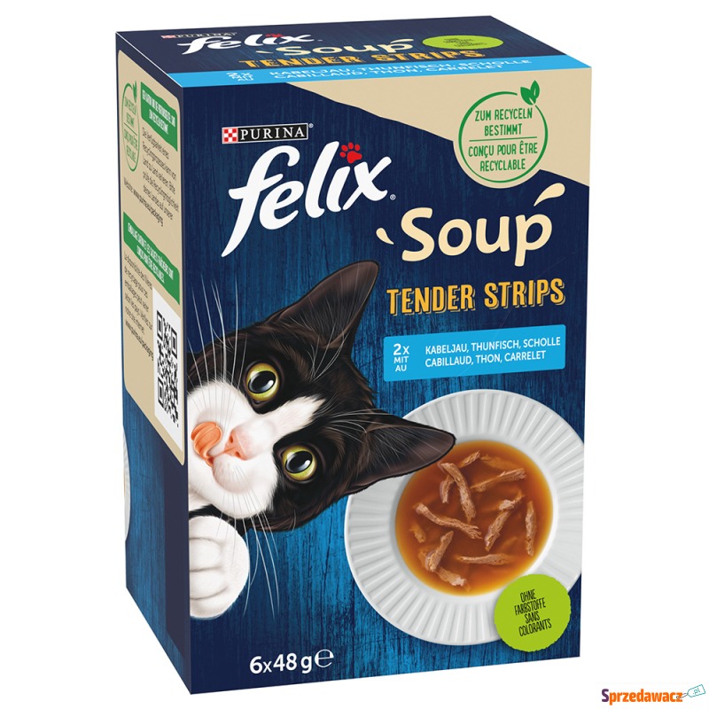 Felix Soup Filet, 6 x 48 g - Rybne smaki, 18 x... - Przysmaki dla kotów - Rzeszów