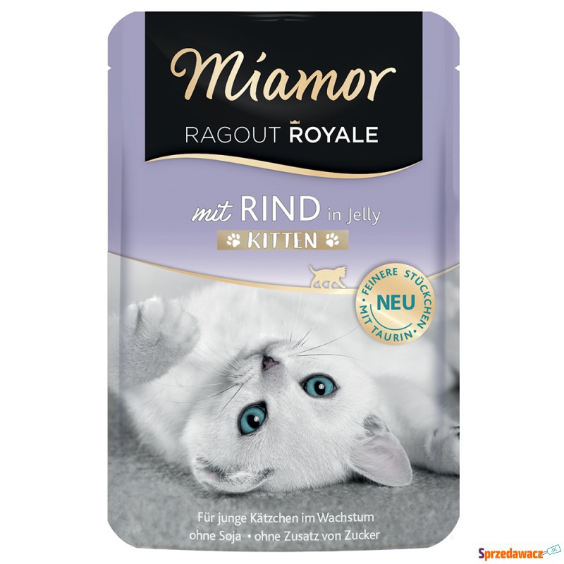 Miamor Ragout Royale Kitten, 22 x 100 g - Wołowina - Karmy dla kotów - Łódź