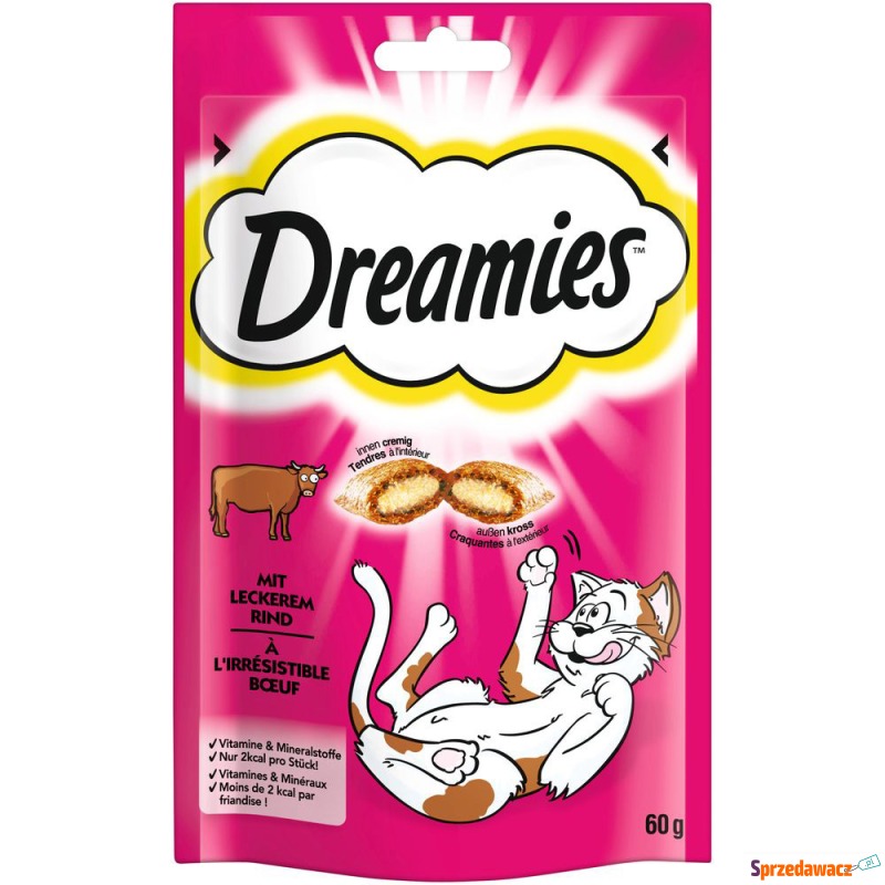 Dreamies przysmaki dla kota - Wołowina, 60 g - Przysmaki dla kotów - Zgorzelec