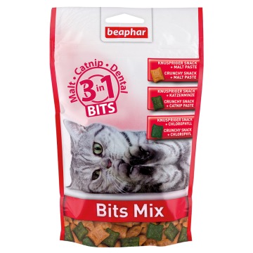 beaphar Bits Mix, przekąska do pielęgnacji zębów - 3 x 150 g