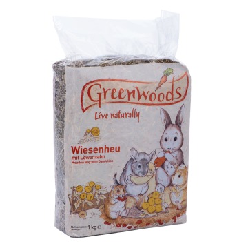 Greenwoods Siano łąkowe, 1 kg - Mniszek lekarski, 1 kg