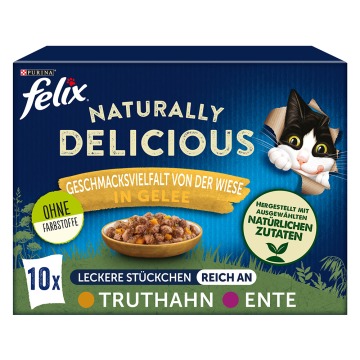 Felix Naturally Delicious, w galarecie, 10 x 80 g - Drobiowe smaki w galarecie