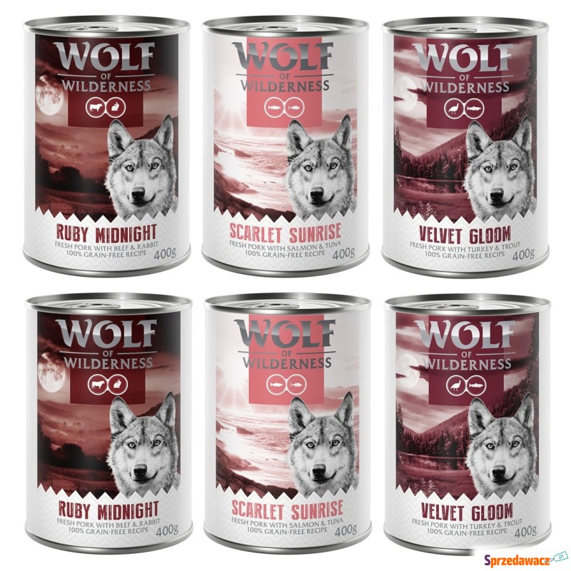 Wolf of Wilderness Adult, 6 x 400 g - Pakiet... - Karmy dla psów - Koszalin