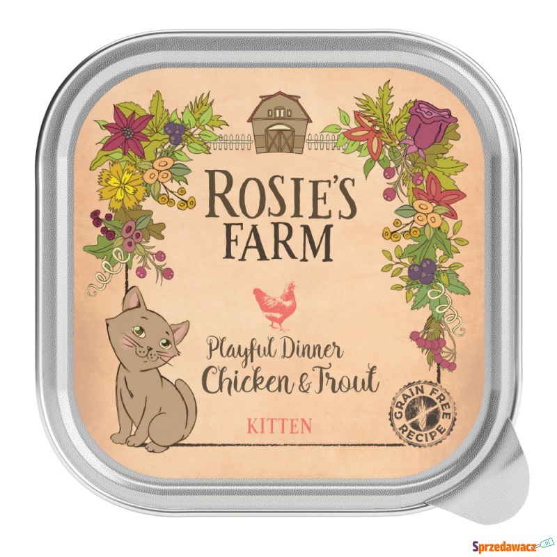 Pakiet Rosie's Farm Kitten, 32 x 100 g - Kurczak... - Karmy dla kotów - Białystok