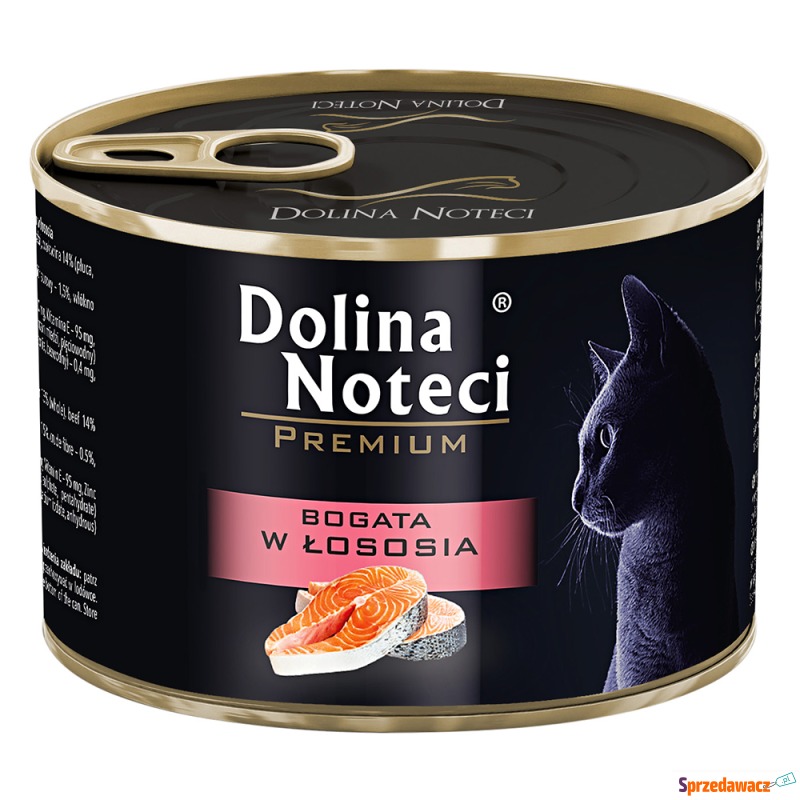 Dolina Noteci Premium, 12 x 185 g - Bogata w łososia - Karmy dla kotów - Jarosław