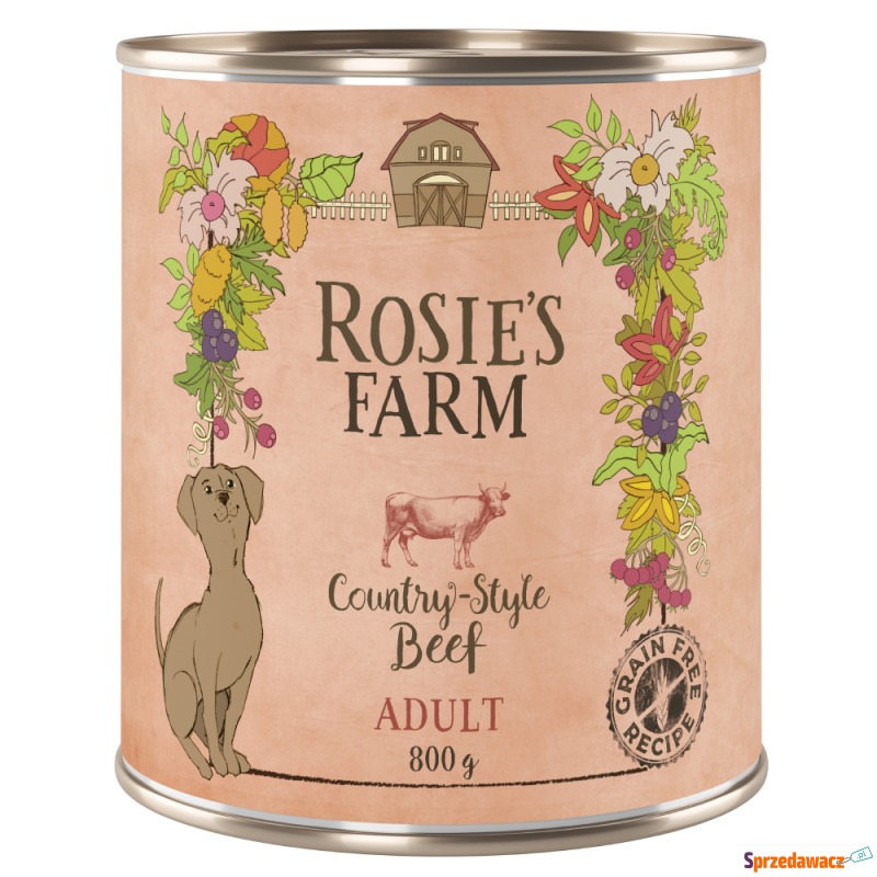 Rosie's Farm Adult, 6 x 800 g  - Wołowina - Karmy dla psów - Katowice