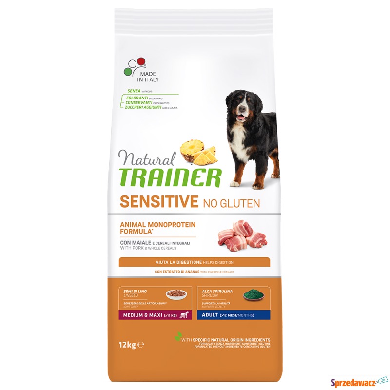 Natural Trainer Sensitive No Gluten Adult Med... - Karmy dla psów - Kraków