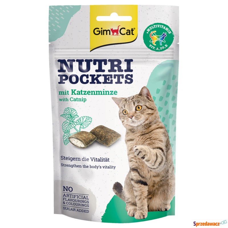 GimCat Nutri Pockets, z kocimiętką - 6 x 60 g - Przysmaki dla kotów - Zielona Góra