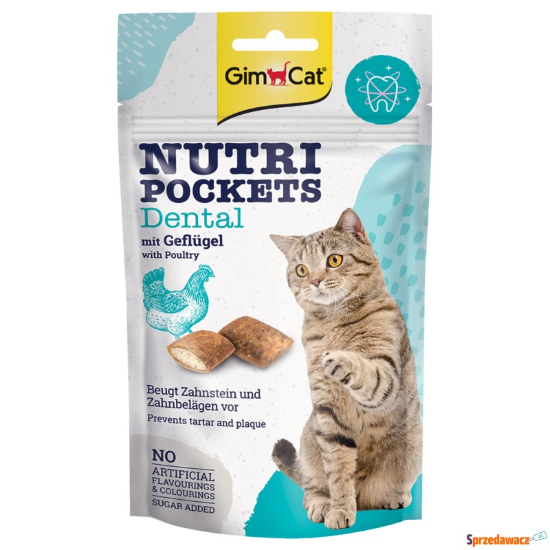 GimCat Nutri Pockets Dental, z drobiem - 60 g - Przysmaki dla kotów - Piotrków Trybunalski