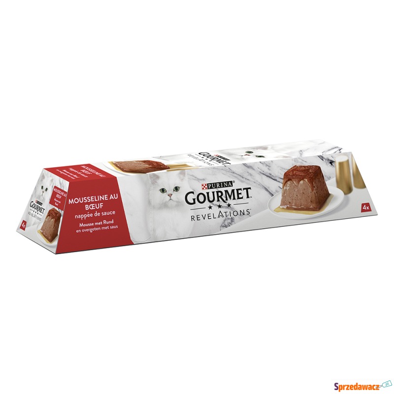 Gourmet Revelations Mus, 4 x 57 g - Wołowina - Karmy dla kotów - Olsztyn