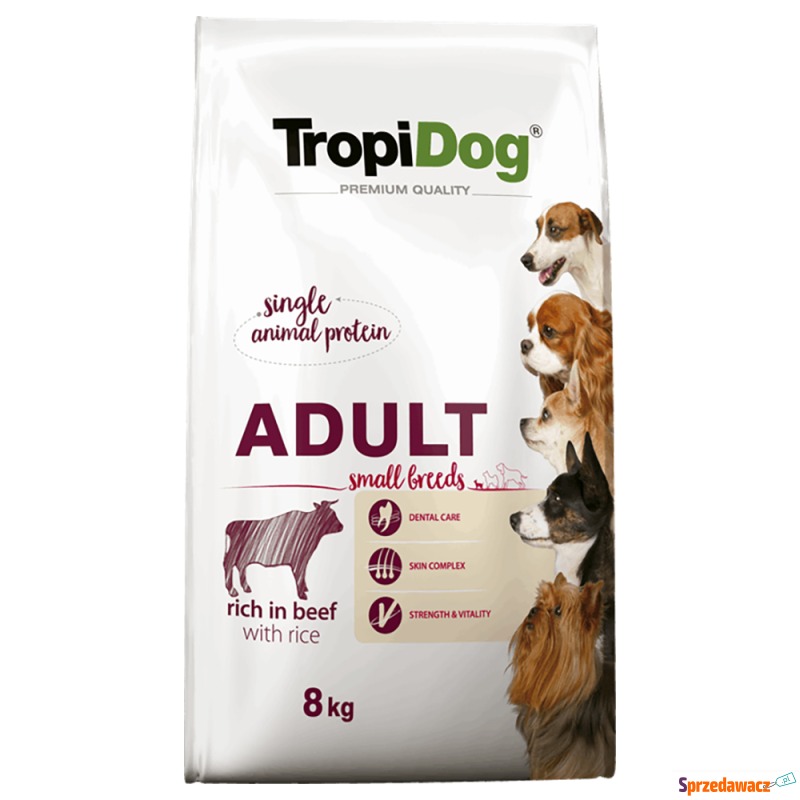 Tropidog Premium Adult Small, Wołowina i ryż -... - Karmy dla psów - Wodzisław Śląski