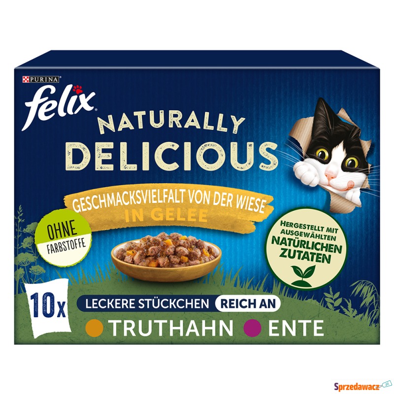 Felix Naturally Delicious, w galarecie, 10 x 80... - Karmy dla kotów - Grudziądz