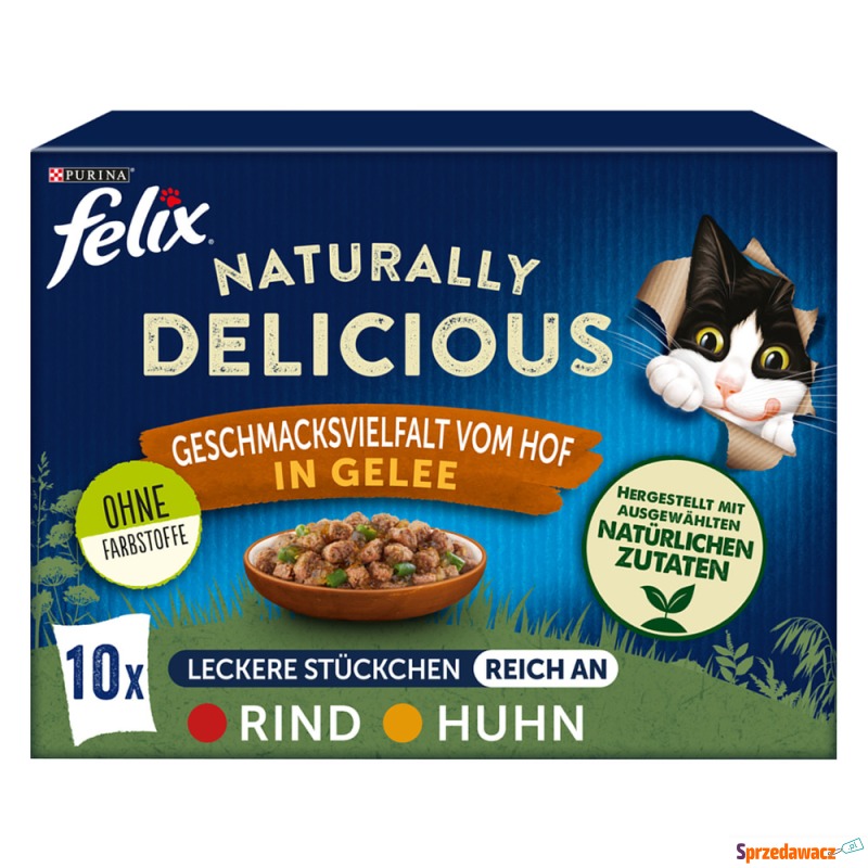 Felix Naturally Delicious, w galarecie, 10 x 80... - Karmy dla kotów - Nowy Sącz