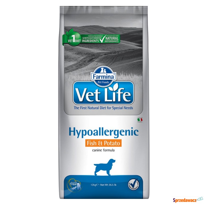 Farmina Vet Life Dog Hypoallergenic, ryba i z... - Karmy dla psów - Pruszcz Gdański