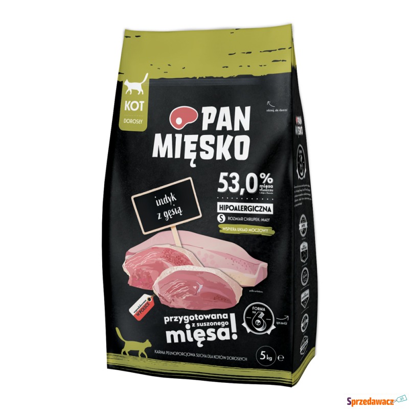 Pan Mięsko, indyk z gęsią, Small - 2 x 5 kg - Karmy dla kotów - Łapy