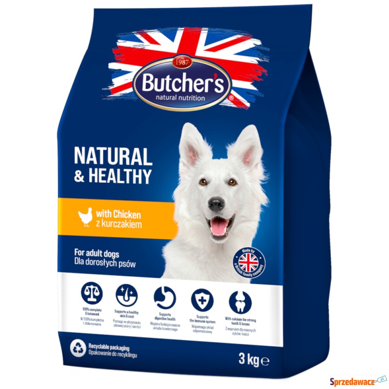 Butcher's Natural & Healthy, z kurczakiem - 2... - Karmy dla psów - Grudziądz