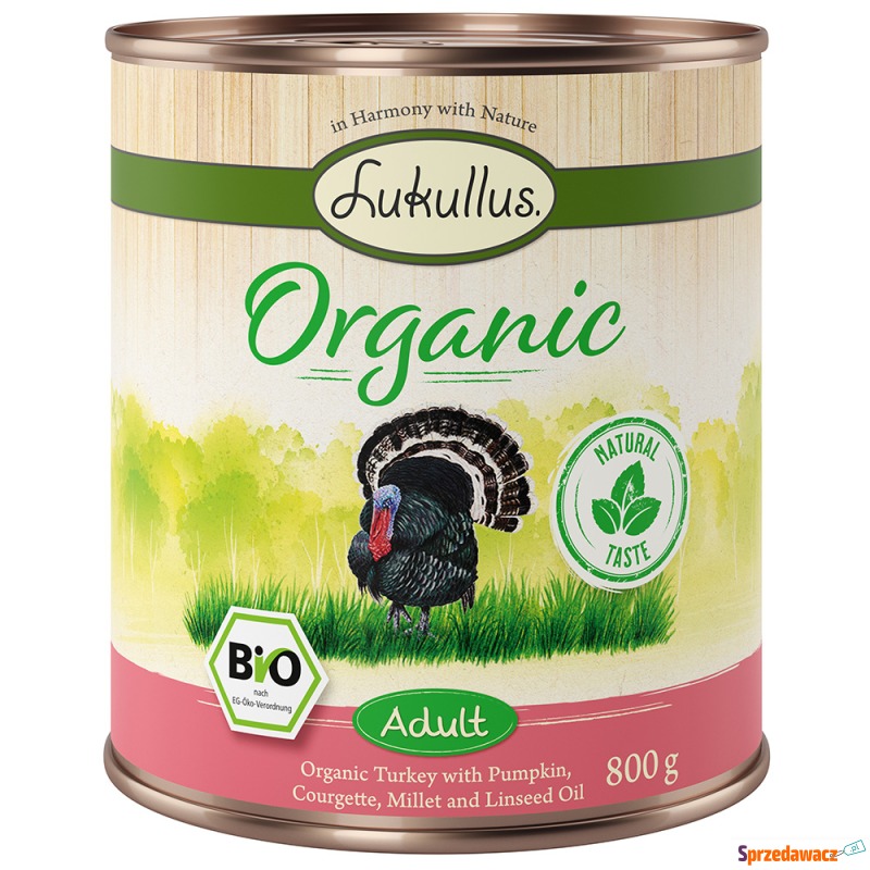 Lukullus Organic Adult, indyk z cukinią (bez... - Karmy dla psów - Chorzów