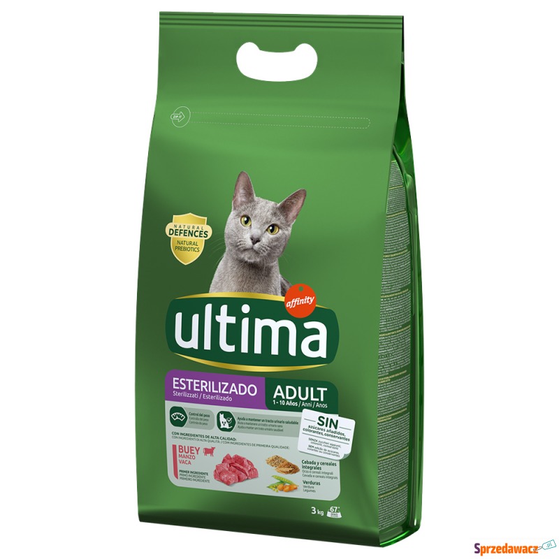 Ultima Sterilized, wołowina - 2 x 3 kg - Karmy dla kotów - Gliwice