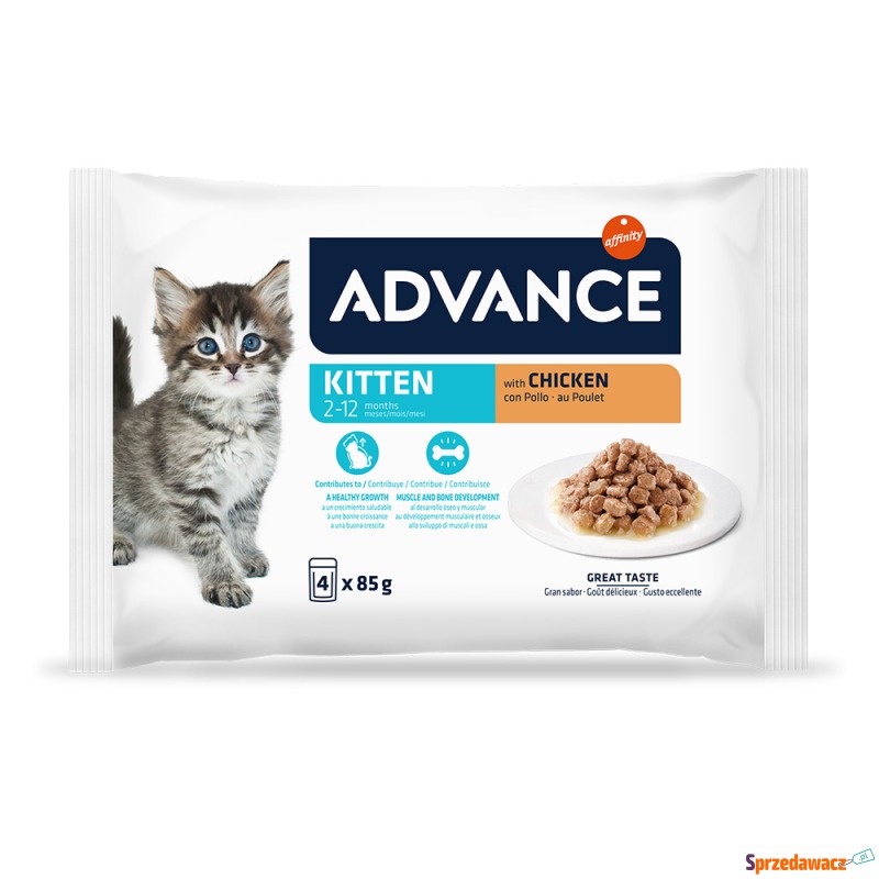 Advance Kitten, kurczak - 52 x 85 g - Karmy dla kotów - Jelenia Góra