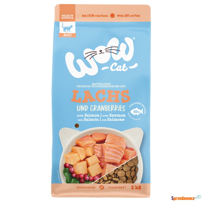 WOW Cat Adult, łosoś - 2 kg - Karmy dla kotów - Opole