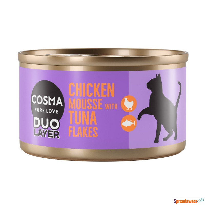 Cosma DUO Layer, 24 x 70 g - Mus z kurczaka z... - Karmy dla kotów - Toruń