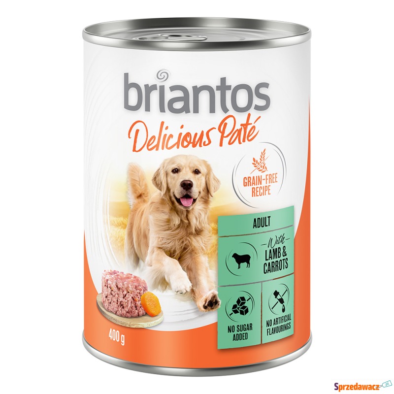 Briantos Delicious Paté, 24 x 400 g - Jagnięcina... - Karmy dla psów - Koszalin