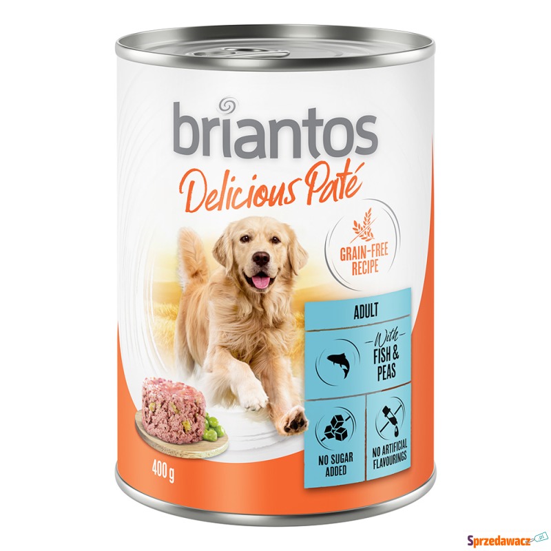 Briantos Delicious Paté, 6 x 400 g - Ryba i groch - Karmy dla psów - Piekary Śląskie