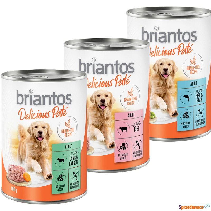 Pakiet próbny: Briantos Delicious Paté - 24 x... - Karmy dla psów - Zielona Góra