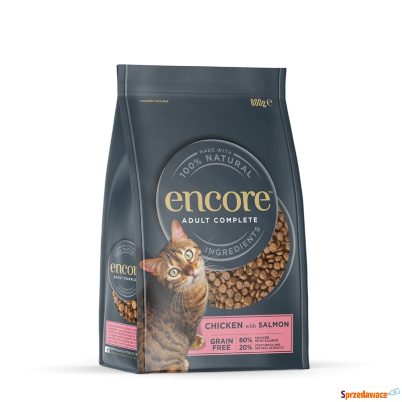 Encore Cat, kurczak z łososiem - 2 x 800 g - Karmy dla kotów - Opole