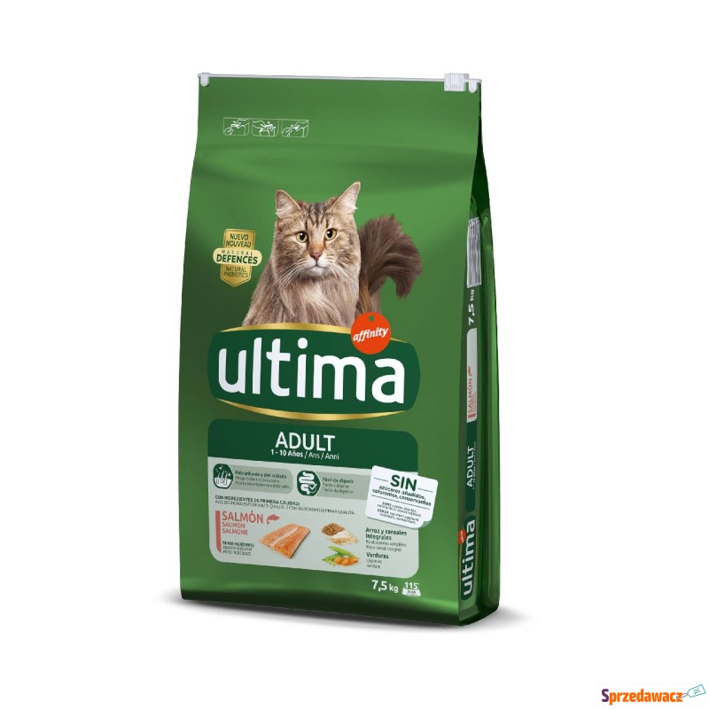 Ultima Cat Adult, łosoś - 2 x 7,5 kg - Karmy dla kotów - Wrocław