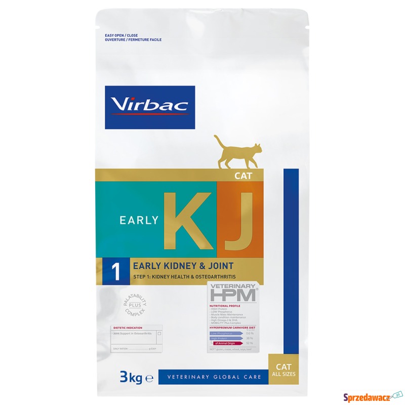 Virbac Veterinary HPM Cat KJ1 Early Kidney & Joint... - Karmy dla kotów - Olsztyn