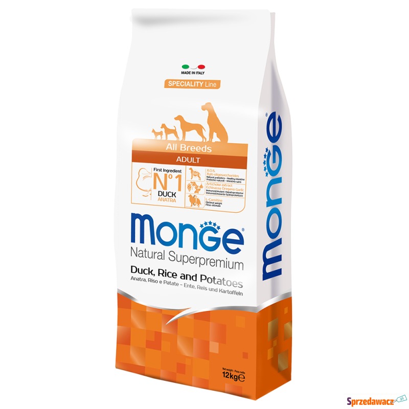 Monge Superpremium All Breeds Adult Kaczka, Ryż... - Karmy dla psów - Legnica