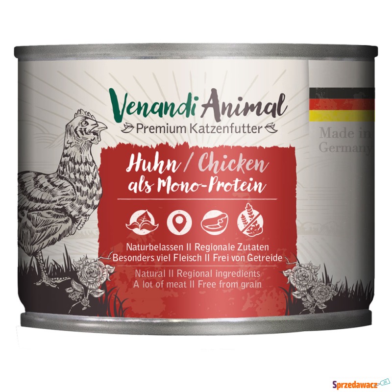 Venandi Animal Monoprotein 6 x 200 g - Kurczak - Karmy dla kotów - Białystok