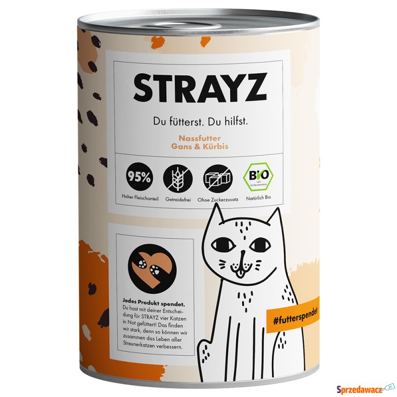 STRAYZ kot bio 6 x 400 g - Biogęś i biodynia - Karmy dla kotów - Częstochowa