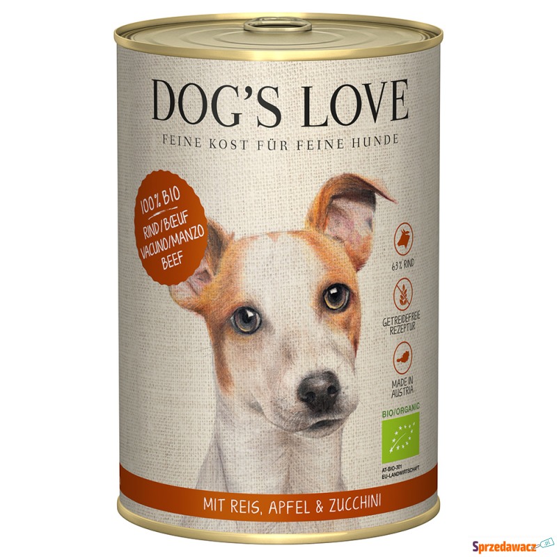 Dog´s Love Bio, 6 x 400 g - Biowołowina - Karmy dla psów - Opole