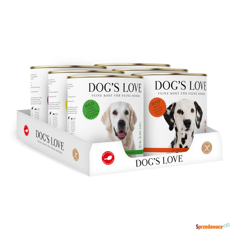 Dog's Love Adult 6 x 800 g - Pakiet mieszany (6... - Karmy dla psów - Bielsko-Biała