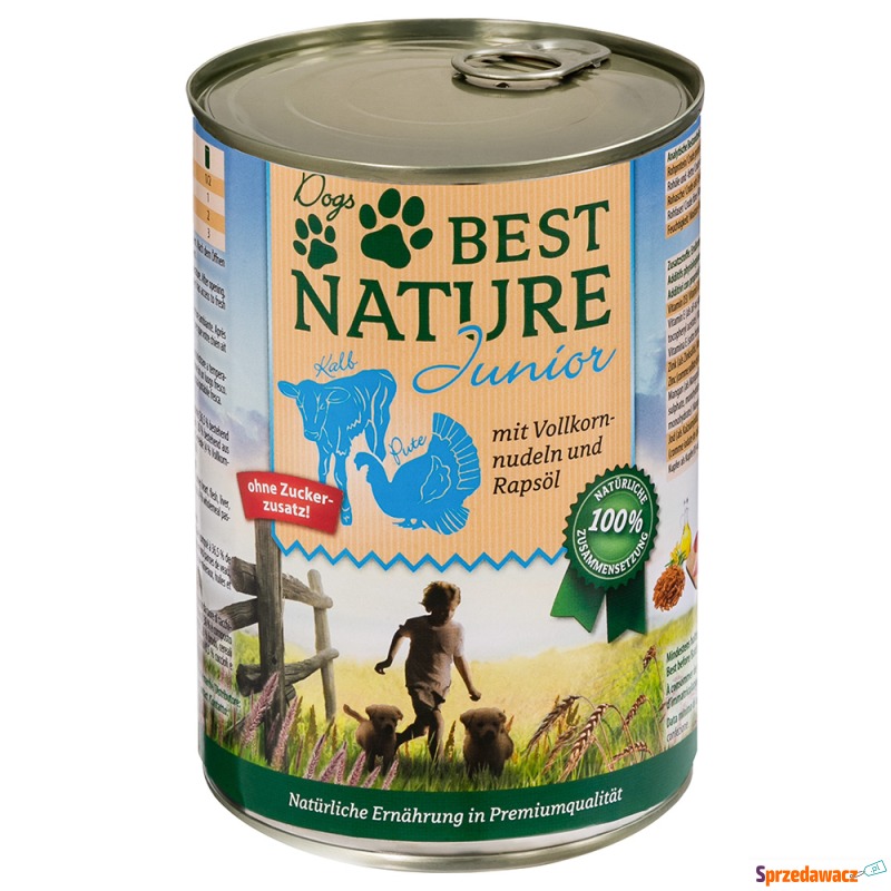 Best Nature Dog Junior 12 x 400 g - Cielęcina,... - Karmy dla psów - Inowrocław