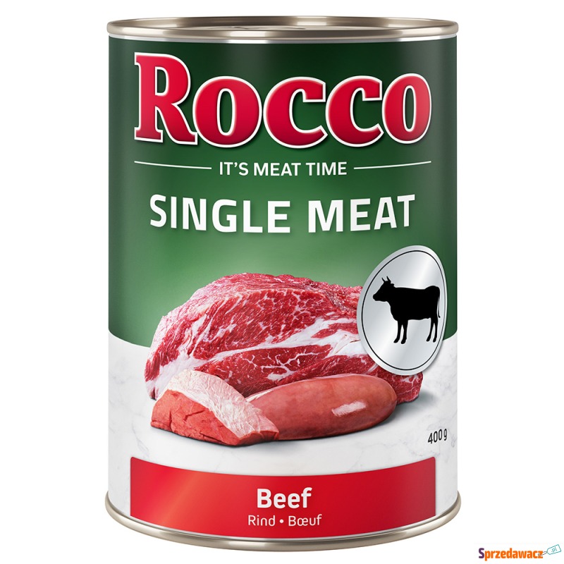 Rocco Single Meat, 6 x 400 g - Wołowina - Karmy dla psów - Włocławek