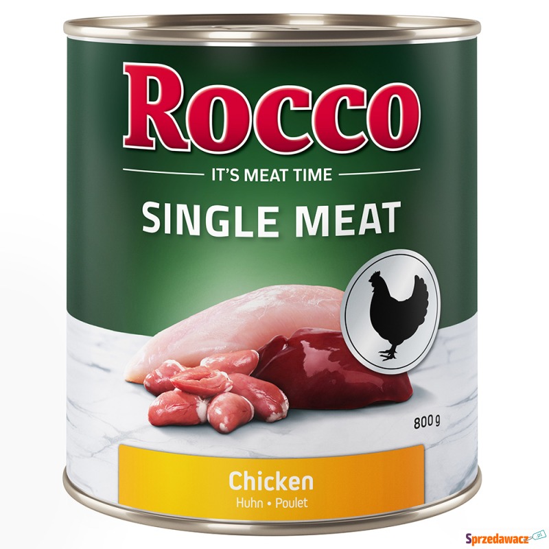 Rocco Single Meat, 6 x 800 g - Kurczak - Karmy dla psów - Krosno