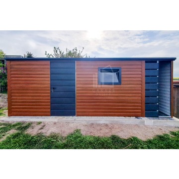 Schowek Domek Ogrodowy 5,5x3 Wiata 1x3m Drzwi... - Altany, domki, namioty - Płock - zdjęcie 2