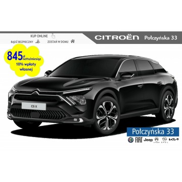 Citroen C5X - 1.2 Purtech 130 KM AT8|Plus|Automat|Czarna perła|Grzane fotele i szyba