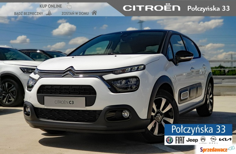 Citroen C3 - 1.2  83 MT5 wersja Max | Biały z... - Samochody osobowe - Warszawa