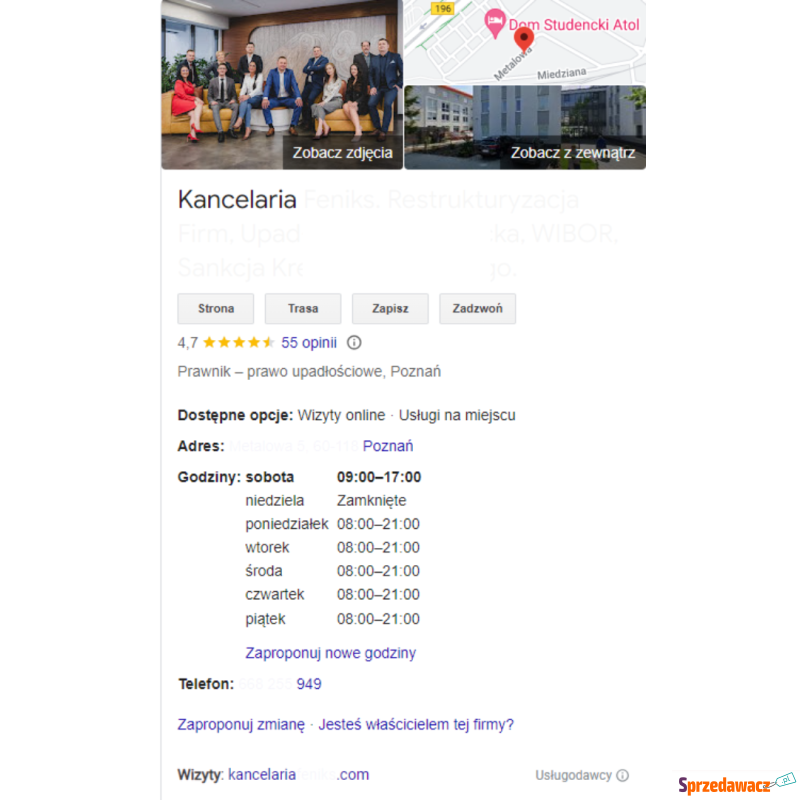 *Za darmo* Pozycjonowanie wizytówki Google dla... - Reklama, marketing - Poznań