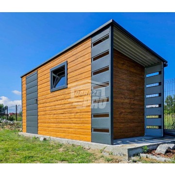 Schowek - Domek Ogrodowy 4,5x2m + Wiata 0,5m -... - Pozostałe artykuły do... - Białogard - zdjęcie 3