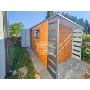 Schowek - Domek Ogrodowy 4,5x2m + Wiata 0,5m -... - Pozostałe artykuły do... - Białogard - zdjęcie 5