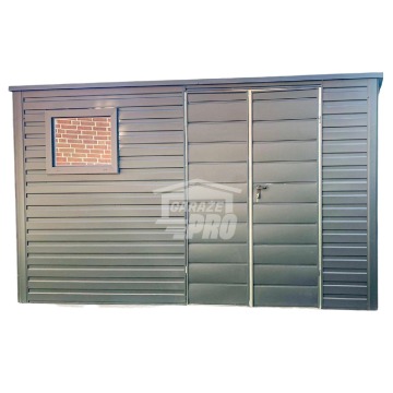 Schowek - Domek Ogrodowy 4,5x4m - OCYNK - 2x Okno - Antracyt GP384